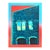Contemporary Nathan Sing "Walk By the River" Red and Blue Contemporary Abstract Landscape Painting, 2023 For Sale - Image 3 of 10