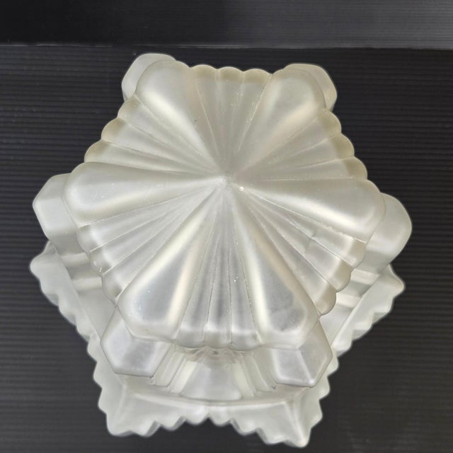 Vintage Art Deco Lampshade in Opaque Glass, 1920s For Sale - Image 10 of 16