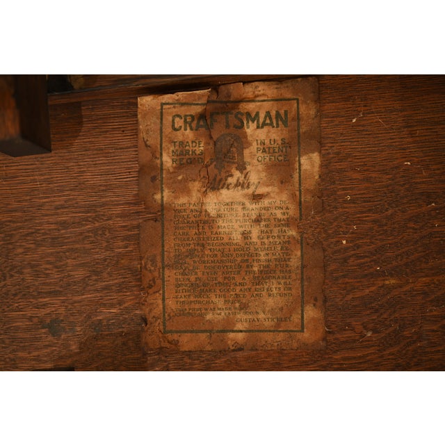 Gustav Stickley Mission Oak Arts & Crafts Drop Leaf Dining Table, Circa 1912 For Sale - Image 14 of 15