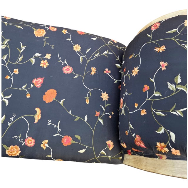 1990s Neoclassical Window Bench Scrolled Arm French Regency Design Source Louis XV For Sale - Image 16 of 18