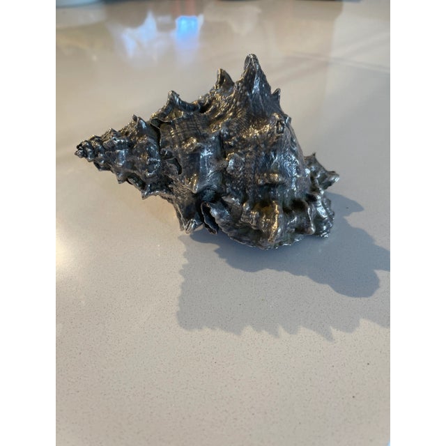 Metal 1950s Silver Plated Shell Buccellati Style For Sale - Image 7 of 12