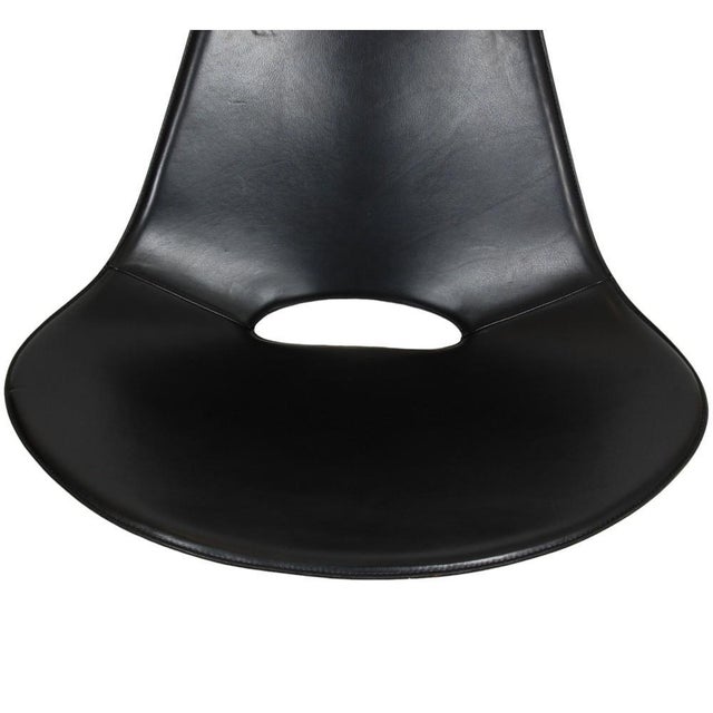 Scimitar Chair in Black Leather by Fabricius and Kastholm, 1980s For Sale - Image 10 of 15