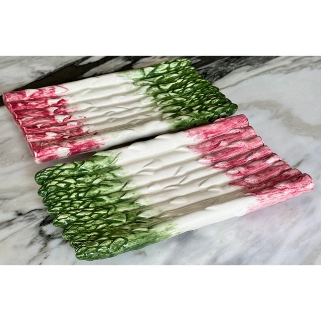 LastCHANCE!Studio Art Asparagus Platters - A Pair For Sale - Image 4 of 8