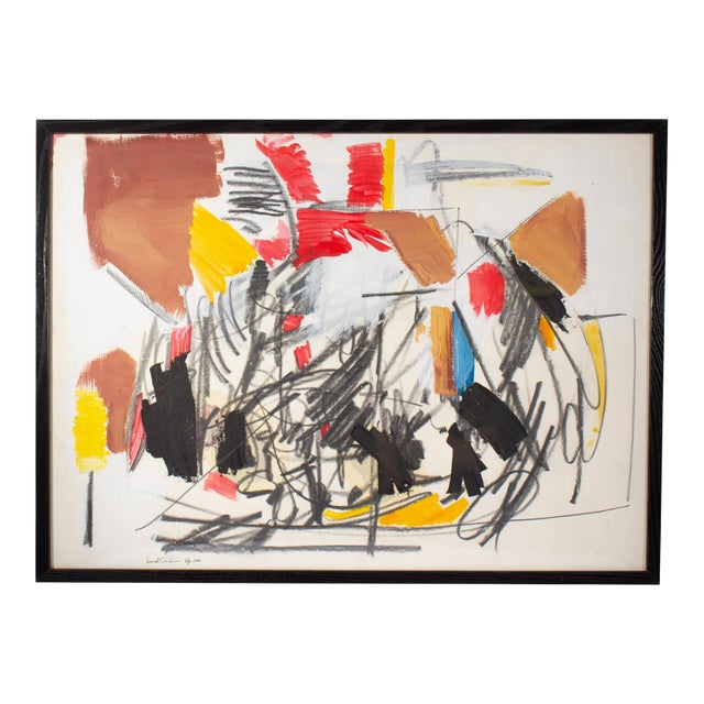 2002 Mixed Media Painting and Drawing on Paper by Darrell Anderson For Sale