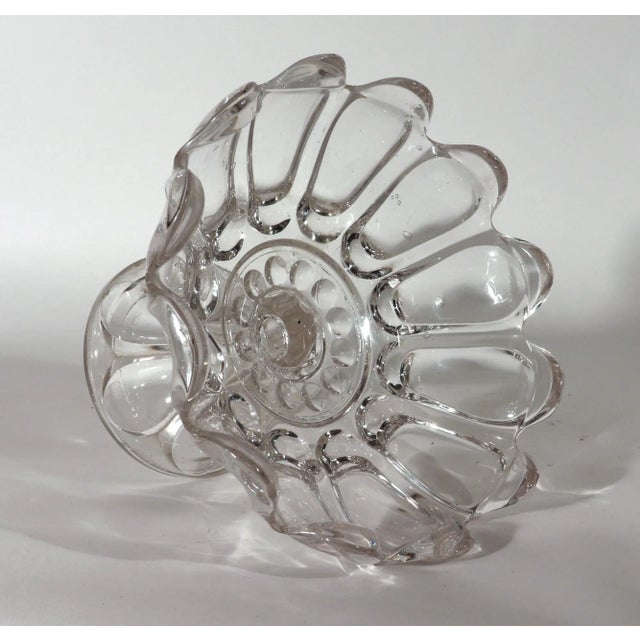 Mid 19th Century American Pressed Flint Glass Compote, Attributed to Boston & Sandwich Circa 1850–1870 For Sale - Image 5 of 6