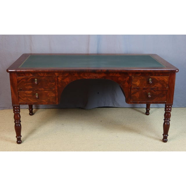 Antique Flat Desk in Wood, 1800s For Sale - Image 4 of 16