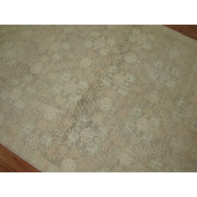 Peach Pale Vintage Oushak Rug - 5'2" x 9'1" For Sale - Image 8 of 10
