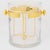 Guzzini Crystal and Gold Plate Barware Champagne Ice Bucket Cooler, circa 1970 For Sale In Atlanta - Image 6 of 15