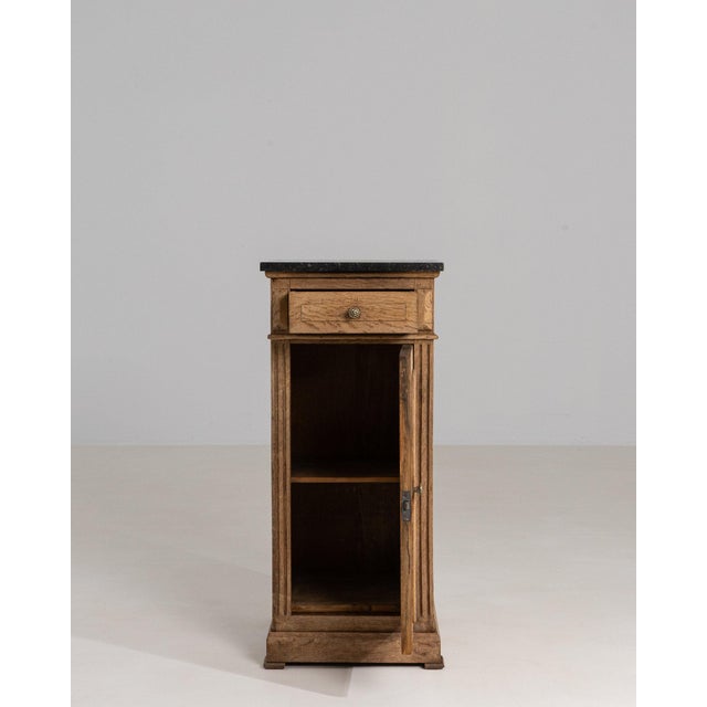 19th Century France Tan Wood Pedestal Cabinet For Sale - Image 9 of 10