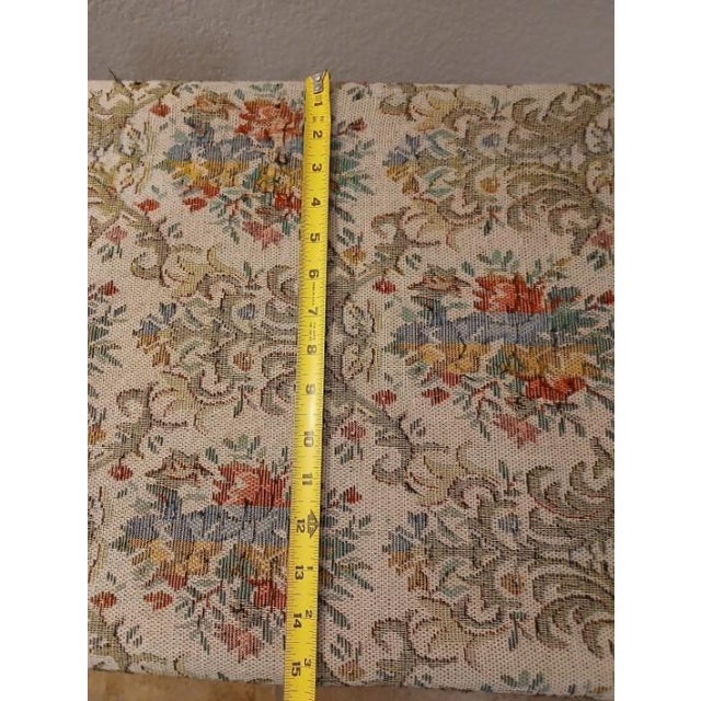 2008 Vintage Vanity Bench Mahogany Queen Ann Tapestry Dressing Bustle Foot Stool For Sale - Image 14 of 18