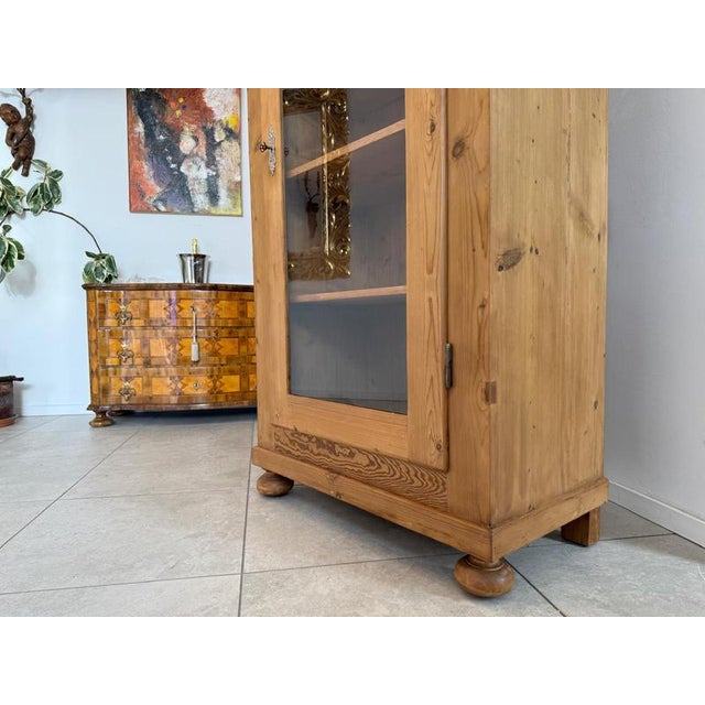 Art Nouveau Farmhouse Display Cabinet in Glass, 1890s For Sale - Image 12 of 13