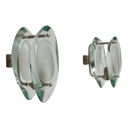 2093 Wall Sconces by Max Ingrand for Fontana Arte, 1961, Set of 2 For Sale