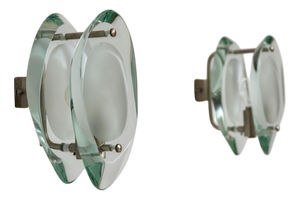 2093 Wall Sconces by Max Ingrand for Fontana Arte, 1961, Set of 2