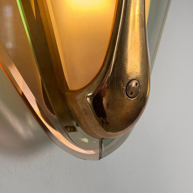 Large Sconces attributed to Max Ingrand for Fontana Artes, Italy, 1955, Set of 2 For Sale - Image 9 of 18