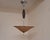 Vintage French Art Deco Pendant Lamp with Pink-Tinted Relief Glass Shade, 1920s, in Good conditions. Designed 1920 to 1949...