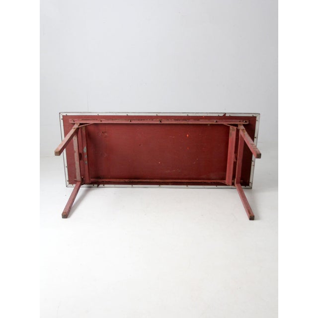 Mid-Century Industrial Work Table For Sale - Image 13 of 15