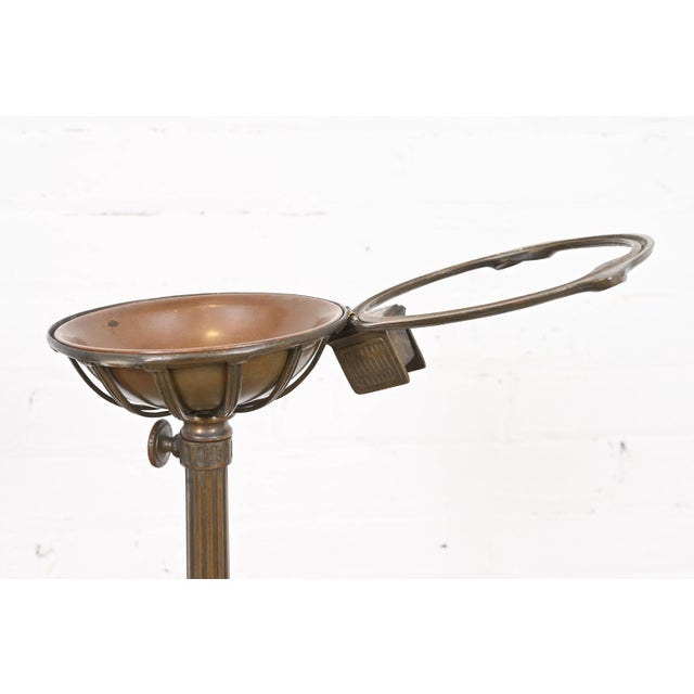 Tiffany Studios New York Art Deco Sculpted Bronze Floor Standing Ash Tray For Sale - Image 9 of 13