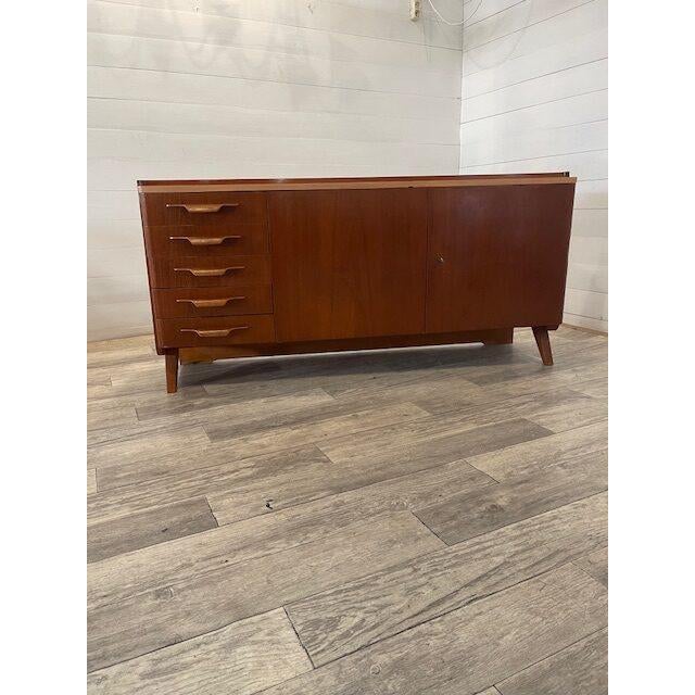 Vintage Sideboard with Blue Drawers by Novy Domov, 1970s For Sale - Image 7 of 7