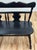 Vintage Early American Style Black Carved Wood Bench For Sale - Image 10 of 12