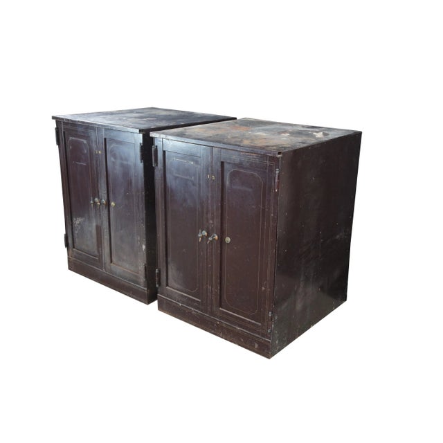 Rare antique fireproof catalogue storage cabinets from NCR headquarters in Dayton Ohio. These cabinets were part of the...