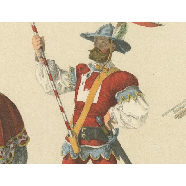 Berchtold Von Wyzzenburg and His Banner Bearers in the Bernese Procession, 1855, Paper For Sale - Image 3 of 11