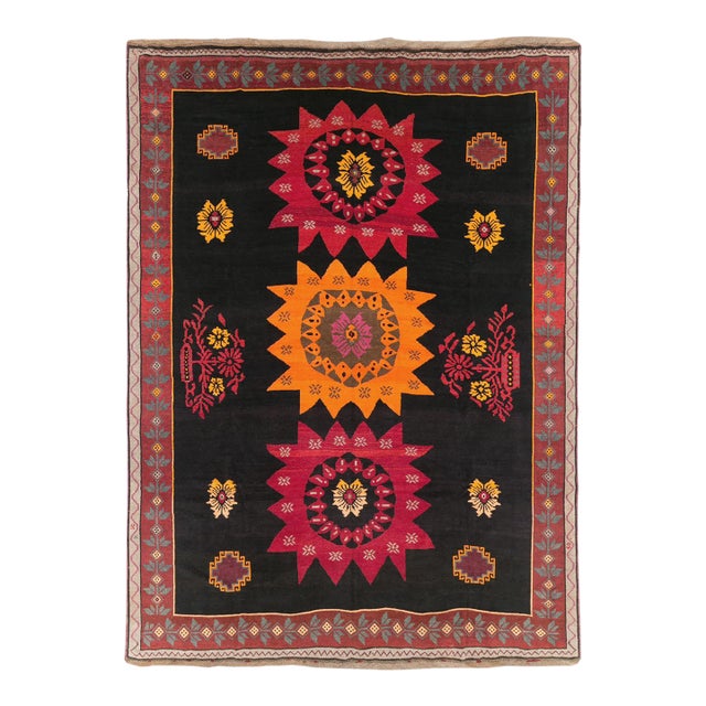 Mid-20th Century Turkish Anatolian Large Tribal Room Size Carpet For Sale