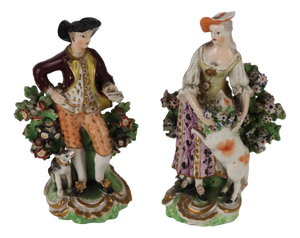 Vintage Figures in Porcelain, Set of 2