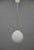 A timeless vintage pendant light from the 1940s, featuring a beautifully simple white opaline glass globe that embodies...