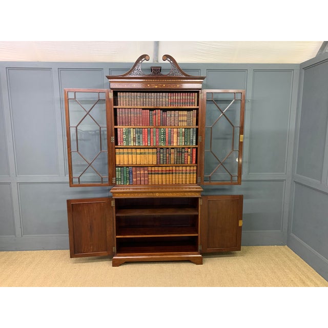 Inlaid Mahogay Bookcase from Edwards & Roberts, 1895 For Sale - Image 11 of 18