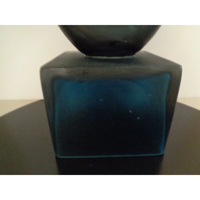 2000 - 2009 Vintage Blue Transparent Ion Tamaian Hand Blown Sculpture For Sale - Image 5 of 11