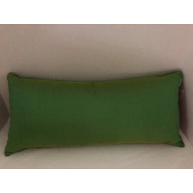 Textile Set of 3 Pink & Green Silk Polka Dot Pillows For Sale - Image 7 of 10