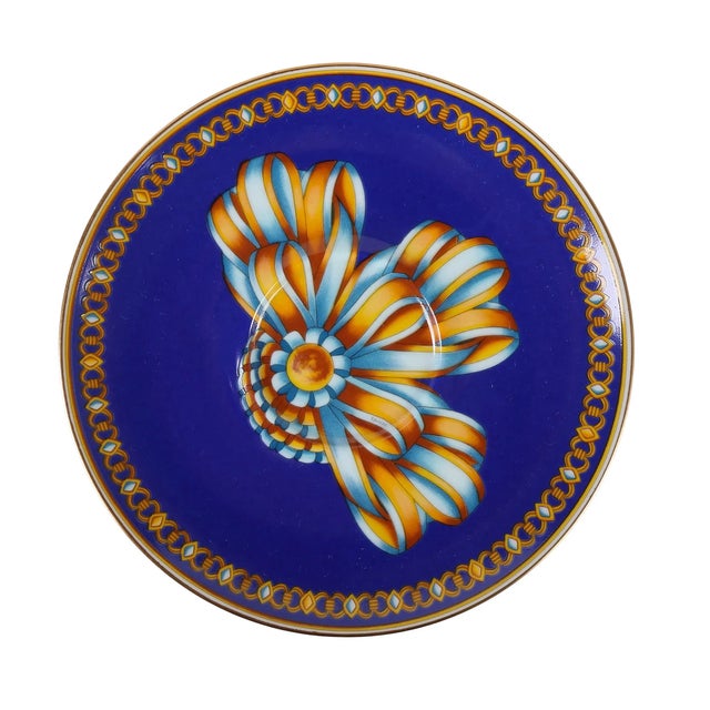 Hermes Cocarde de Soie Porcelain Cup & Saucer. 1 of 16 Available.