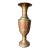 1970s Vintage Brass Kashmiri Botanical Enameled Vase For Sale