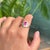 1 Carat Oval Ruby & Cluster Diamond Art Deco Statement Ring Size 5 in 14k Gold For Sale - Image 10 of 17