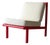 Vintage Scandinavian Cherry Red Lounge Chair, 1960s For Sale