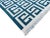 Not Yet Made - Made To Order Handmade Cotton Natural Vegetable Dyed Teal Blue and White Geometric Pattern Rug - 6'x9' For Sale - Image 6 of 11