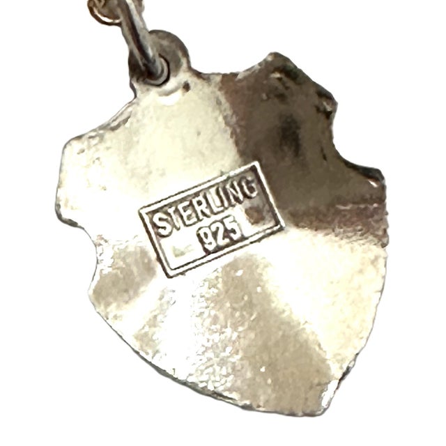 Mid 20th Century Massachusetts Cape Cod Lobster Vintage Fritz Reu Sterling Silver Enamel Charm on New 18 Inch Gold Filled Necklace For Sale - Image 5 of 5