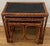 Wood Vintage 1950s Burnt Bamboo and Rattan Nesting Tables - Set of Three For Sale - Image 7 of 8