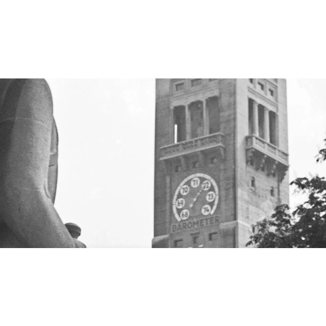 Traditional Bismarck Monument View to Deutsches Museum, Munich Germany, 1937 For Sale - Image 3 of 5