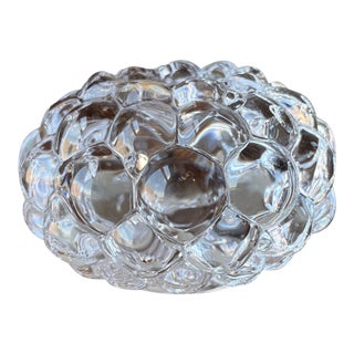 Orrefors Kosta Boda Sweden Raspberry Crystal Votive Candle Holder For Sale
