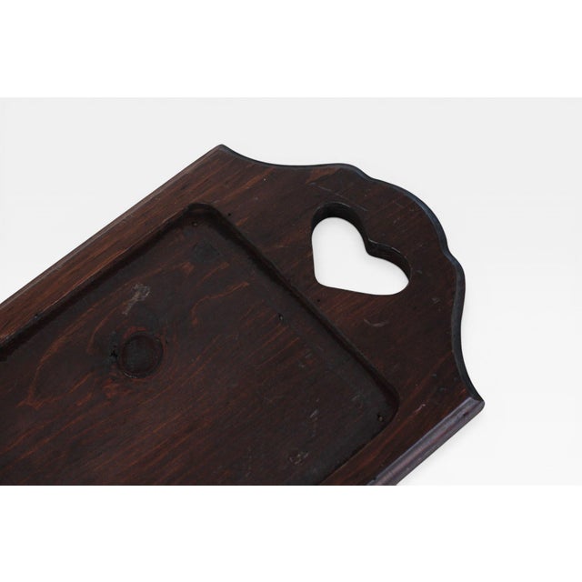 Pfaltzgraff Village Wood Tray With Heart Cutout Handles For Sale - Image 4 of 15