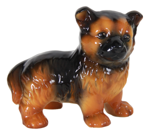 Vintage German Shepherd Puppy Figurine in Ceramic, Italy, 1970s