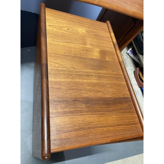 Danish Teak Desk with Drawer Cabinet and Extension Table, Set of 3 For Sale - Image 16 of 18