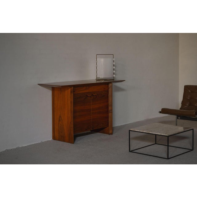 This exquisite console cabinet, crafted by an unknown architect in France during the 1960s, is a truly unique piece of...