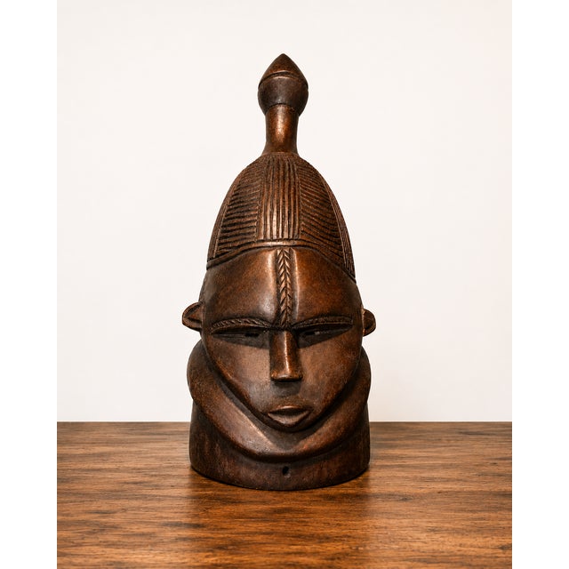 Large Senufo-Style African Helmet Mask Sculpture For Sale In New York - Image 6 of 6