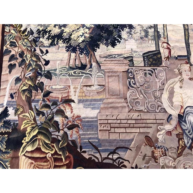 Antique 19th Century Silk & Wool French Tapestry For Sale - Image 4 of 13