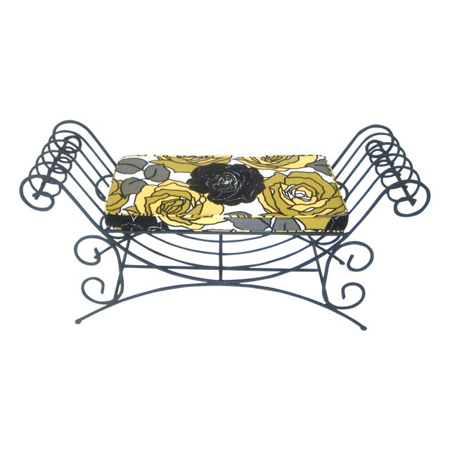Vintage Black Wrought Iron Two Seat Mediterranean Style ... (640 x 640 Pixel)