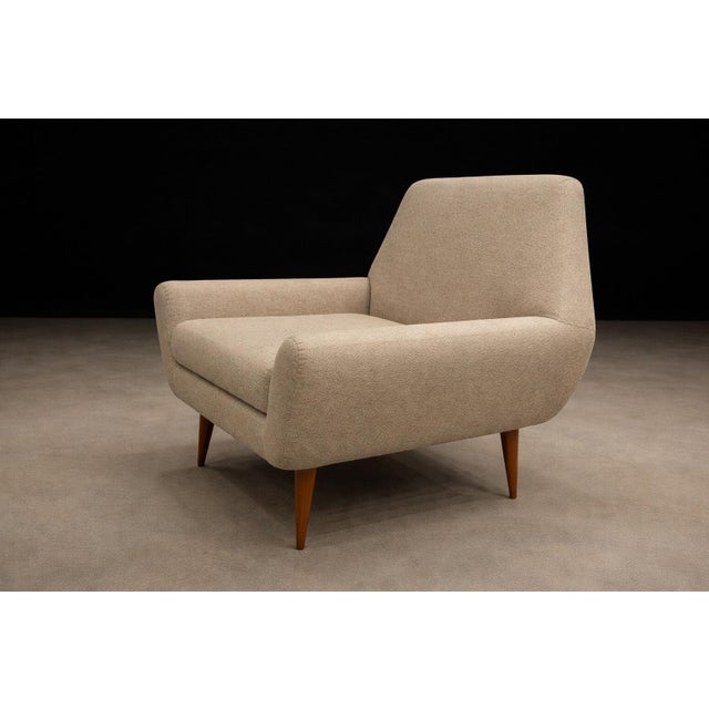 1960s Pair of Brazilian Modern Caviúna Wood Lounge Chairs, Brazil, 1950s For Sale - Image 5 of 12