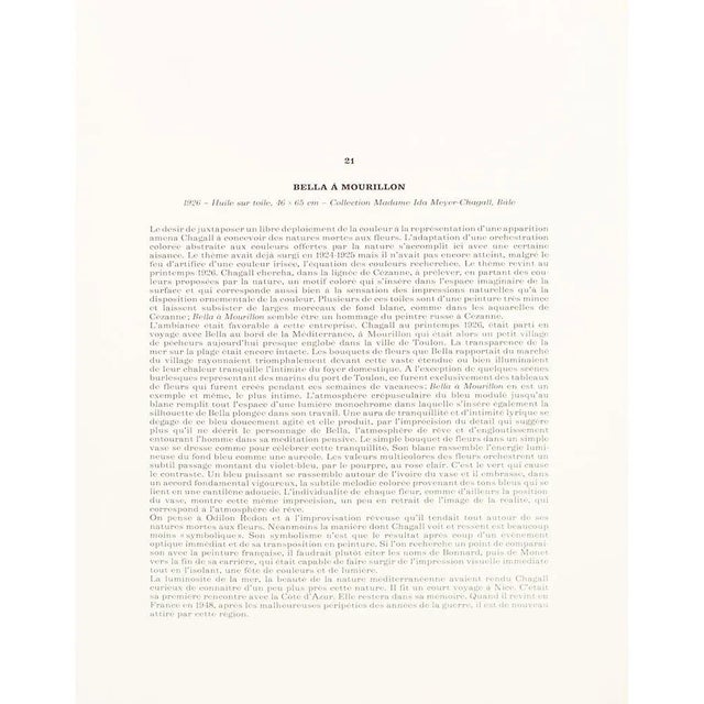 1970s 1972 After Marc Chagall "Bella in Mourillon", Full-Color Parisian Print For Sale - Image 5 of 7