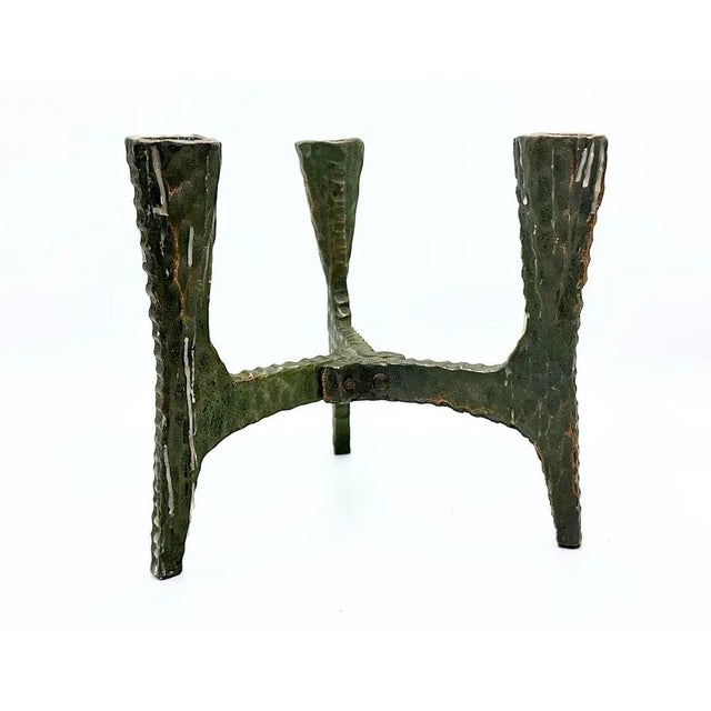 1970s Brutalist Polish Copper Candleholder, 1970s For Sale - Image 5 of 9